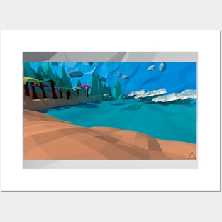 Low Poly paradise Beach Posters and Art